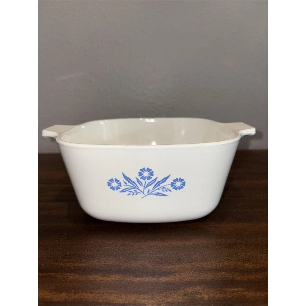Vintage 60's Set Of 3 Corning Ware Blue Cornflower 2xP-41 & P-1 3/4-B/No Lids